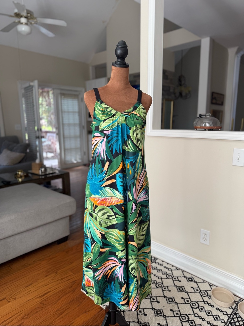 Tropical Leaf Print Dress